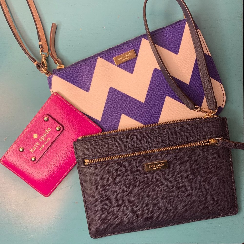 LOT OF 3 Kate Spade wallet wristlet cardholders